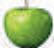Apple Records' logo, featuring a Granny Smith apple.